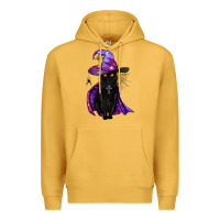 Mustard black witch cat Premium Hoodie - BundleAndBundleShop