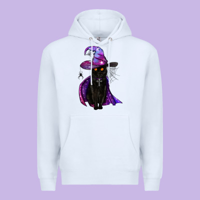 Black Witch Cat Premium Hoodie Designed By Bundleandbundleshop