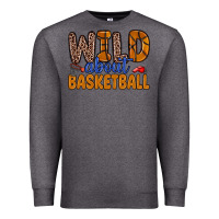 Charcoal Heather wild about basketball Premium Sweatshirt - Zillion Design Studio