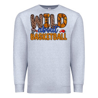 Heather Grey wild about basketball Premium Sweatshirt - Zillion Design Studio