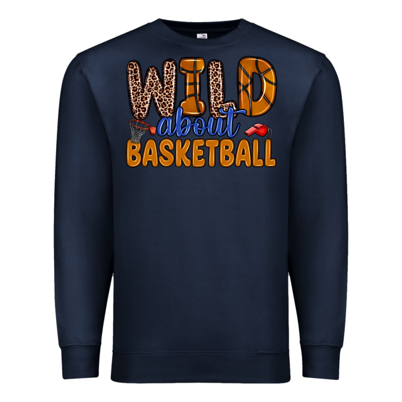 Wild About Basketball Premium Sweatshirt by Zillion Design Studio | Teevron
