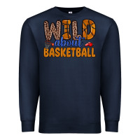 Navy wild about basketball Premium Sweatshirt - Zillion Design Studio