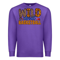 Purple wild about basketball Premium Sweatshirt - Zillion Design Studio