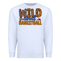 White wild about basketball Premium Sweatshirt - Zillion Design Studio