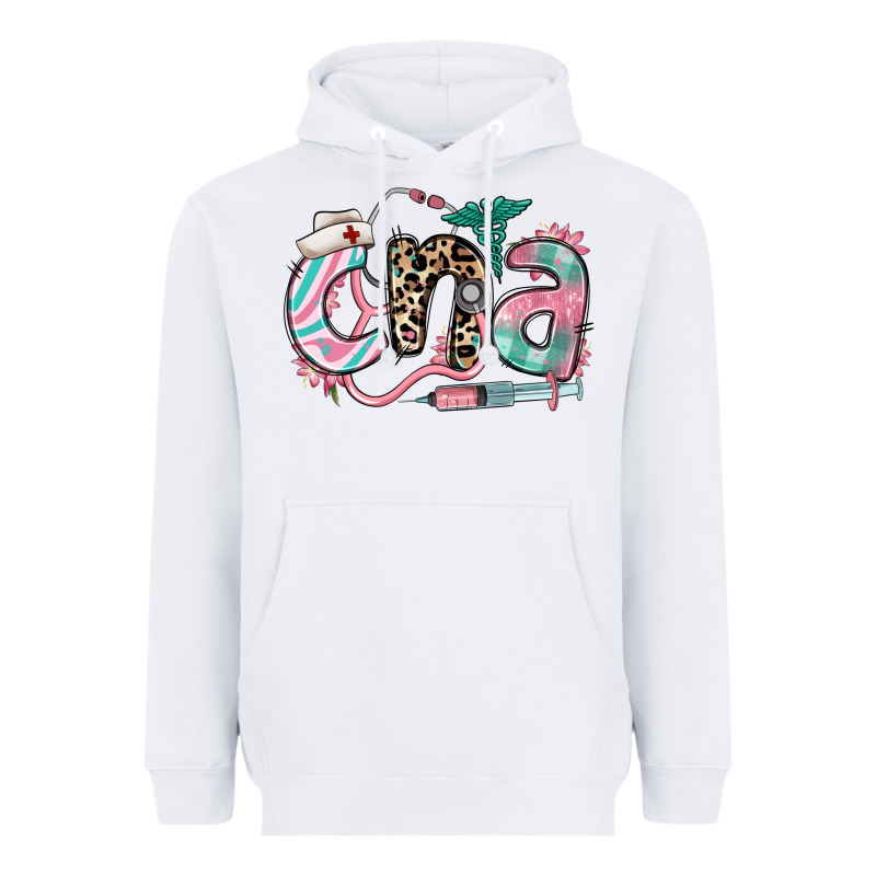 Floral Cna Certified Nursing Assistant Heavyweight Hoodie by RanaPortraitStore | Teevron