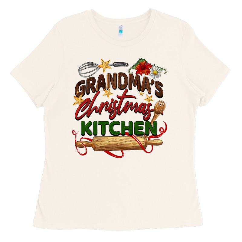 Grandma's Christmas Kitchen Ladies Tee by BarkalooDesign | Teevron