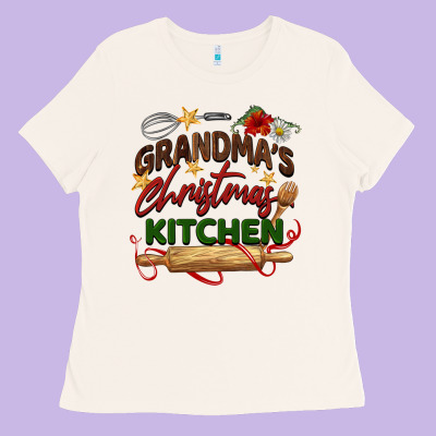 Grandma's Christmas Kitchen Ladies Tee Designed By Barkaloodesign