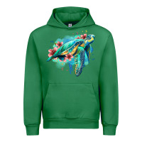 Emerald floral turtle Urban Hoodie - Jasminsmagicworld