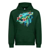 Forest Green floral turtle Urban Hoodie - Jasminsmagicworld