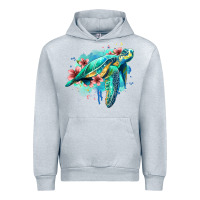 Heather Grey floral turtle Urban Hoodie - Jasminsmagicworld