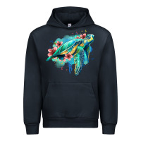 Navy floral turtle Urban Hoodie - Jasminsmagicworld