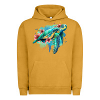 Pigment Peanut Butter floral turtle Urban Hoodie - Jasminsmagicworld