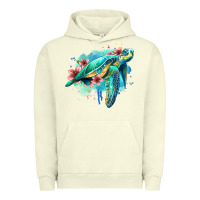 Pigment Pistachio floral turtle Urban Hoodie - Jasminsmagicworld