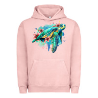 Pigment Salmon floral turtle Urban Hoodie - Jasminsmagicworld