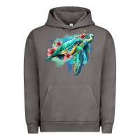 Pigment Tornado floral turtle Urban Hoodie - Jasminsmagicworld