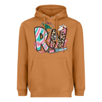 Floral Rn Registered Nurse Heavyweight Hoodie | Teevron