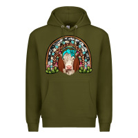 Army Green hereford rainbow Premium Hoodie - JahusDesignShop
