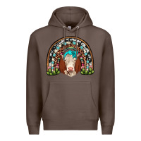 Coffee hereford rainbow Premium Hoodie - JahusDesignShop