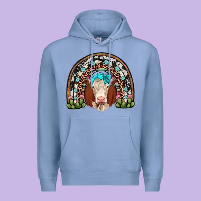 Hereford Rainbow Premium Hoodie Designed By Jahusdesignshop