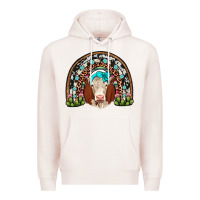 Pale Pink hereford rainbow Premium Hoodie - JahusDesignShop