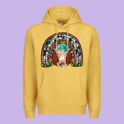 Hereford Rainbow Premium Hoodie Designed By Jahusdesignshop