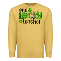 St. Patrick's Day One Lucky Teacher Premium Sweatshirt | Teevron