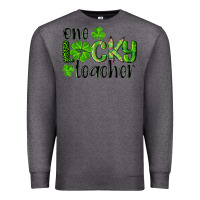 Charcoal Heather st. Patrick's day one lucky teacher Premium Sweatshirt - RanaPortraitStore