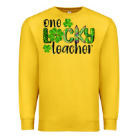 Lemon st. Patrick's day one lucky teacher Premium Sweatshirt - RanaPortraitStore