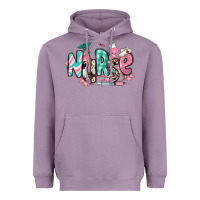 Lavender floral nurse Heavyweight Hoodie - RanaPortraitStore