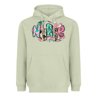Matcha floral nurse Heavyweight Hoodie - RanaPortraitStore