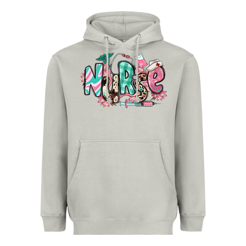 Floral Nurse Heavyweight Hoodie by RanaPortraitStore | Teevron