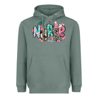 Sage floral nurse Heavyweight Hoodie - RanaPortraitStore