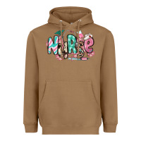Toasted Coconut floral nurse Heavyweight Hoodie - RanaPortraitStore