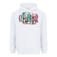 White floral nurse Heavyweight Hoodie - RanaPortraitStore