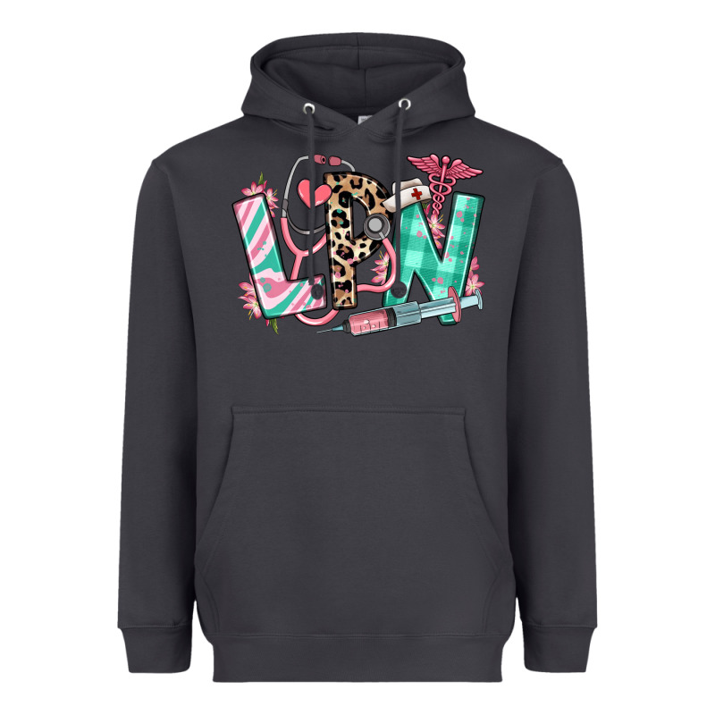 Floral Lpn Licensed Practical Nurse Heavyweight Hoodie by RanaPortraitStore | Teevron