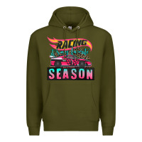Army Green racing it's my favorite season sport car Premium Hoodie - AdoDesignShop
