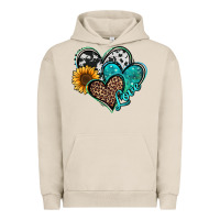 Pigment French Oak turquoise sunflower hearts Urban Hoodie - Jasminsmagicworld