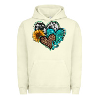 Pigment Pistachio turquoise sunflower hearts Urban Hoodie - Jasminsmagicworld