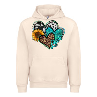 Sandshell turquoise sunflower hearts Urban Hoodie - Jasminsmagicworld