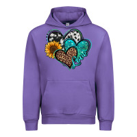 Tulip turquoise sunflower hearts Urban Hoodie - Jasminsmagicworld