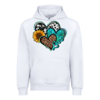 White turquoise sunflower hearts Urban Hoodie - Jasminsmagicworld
