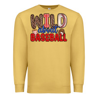Antique Gold wild about baseball Premium Sweatshirt - Zillion Design Studio
