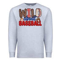 Heather Grey wild about baseball Premium Sweatshirt - Zillion Design Studio