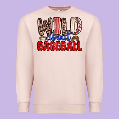 Wild About Baseball Premium Sweatshirt Designed By Zillion Design Studio