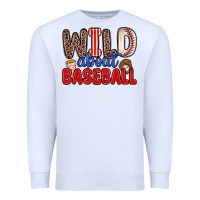 White wild about baseball Premium Sweatshirt - Zillion Design Studio