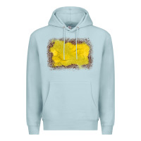 Blue Mist gemstone yellow leopard background Premium Hoodie - JahusDesignShop