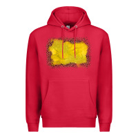 Cardinal gemstone yellow leopard background Premium Hoodie - JahusDesignShop
