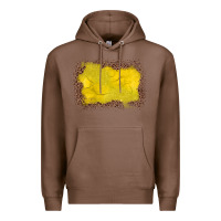 Chestnut gemstone yellow leopard background Premium Hoodie - JahusDesignShop