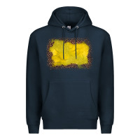 Navy gemstone yellow leopard background Premium Hoodie - JahusDesignShop