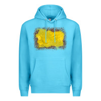 Ocean Blue gemstone yellow leopard background Premium Hoodie - JahusDesignShop